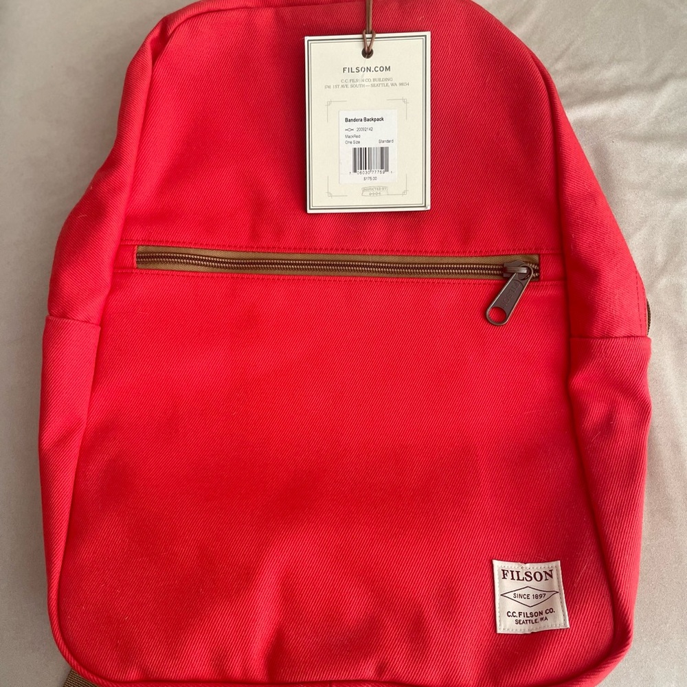 Brand new Filson Bandera Bagpack - NWT; burnt orange